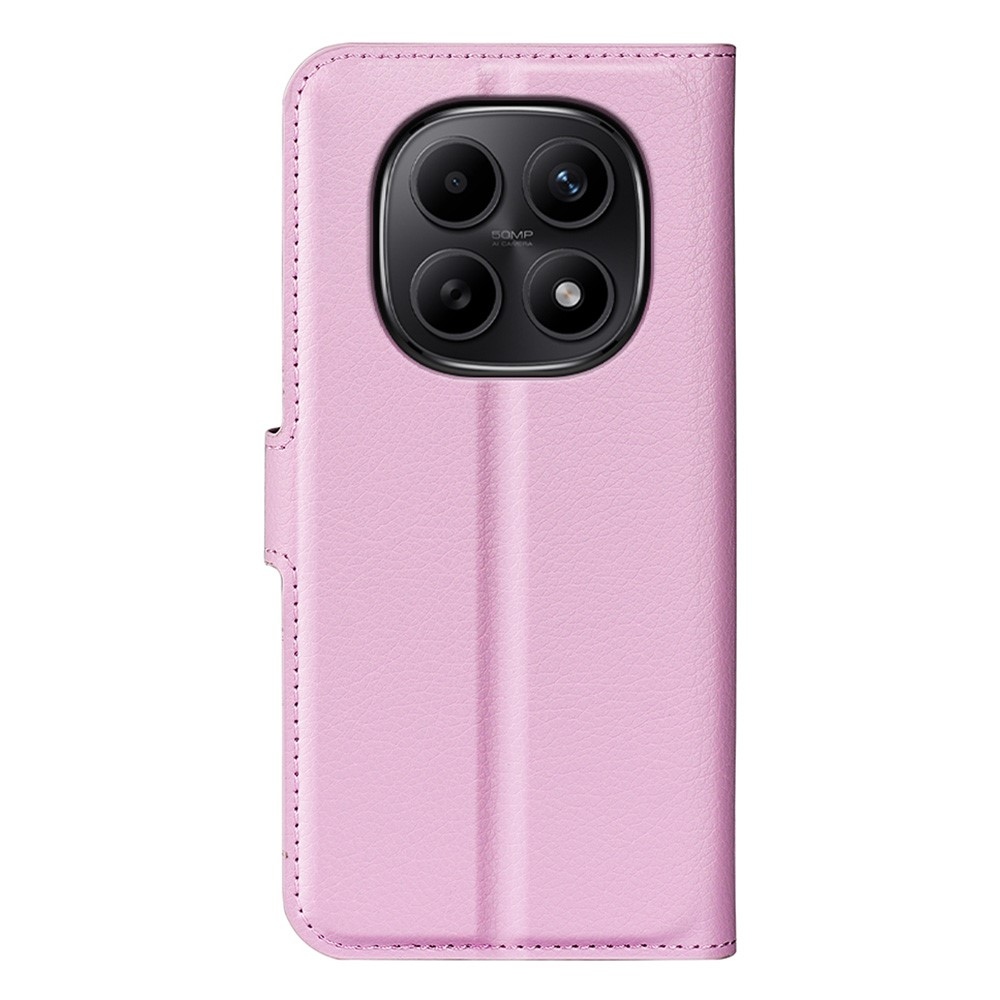 Litchi knižkové púzdro na Xiaomi Redmi Note 15 4G - ružové