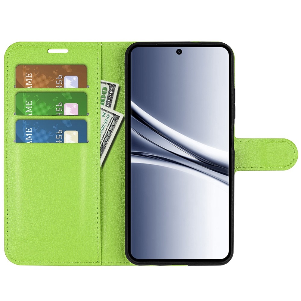 Litchi knižkové púzdro na Xiaomi Redmi Note 15 4G - zelené