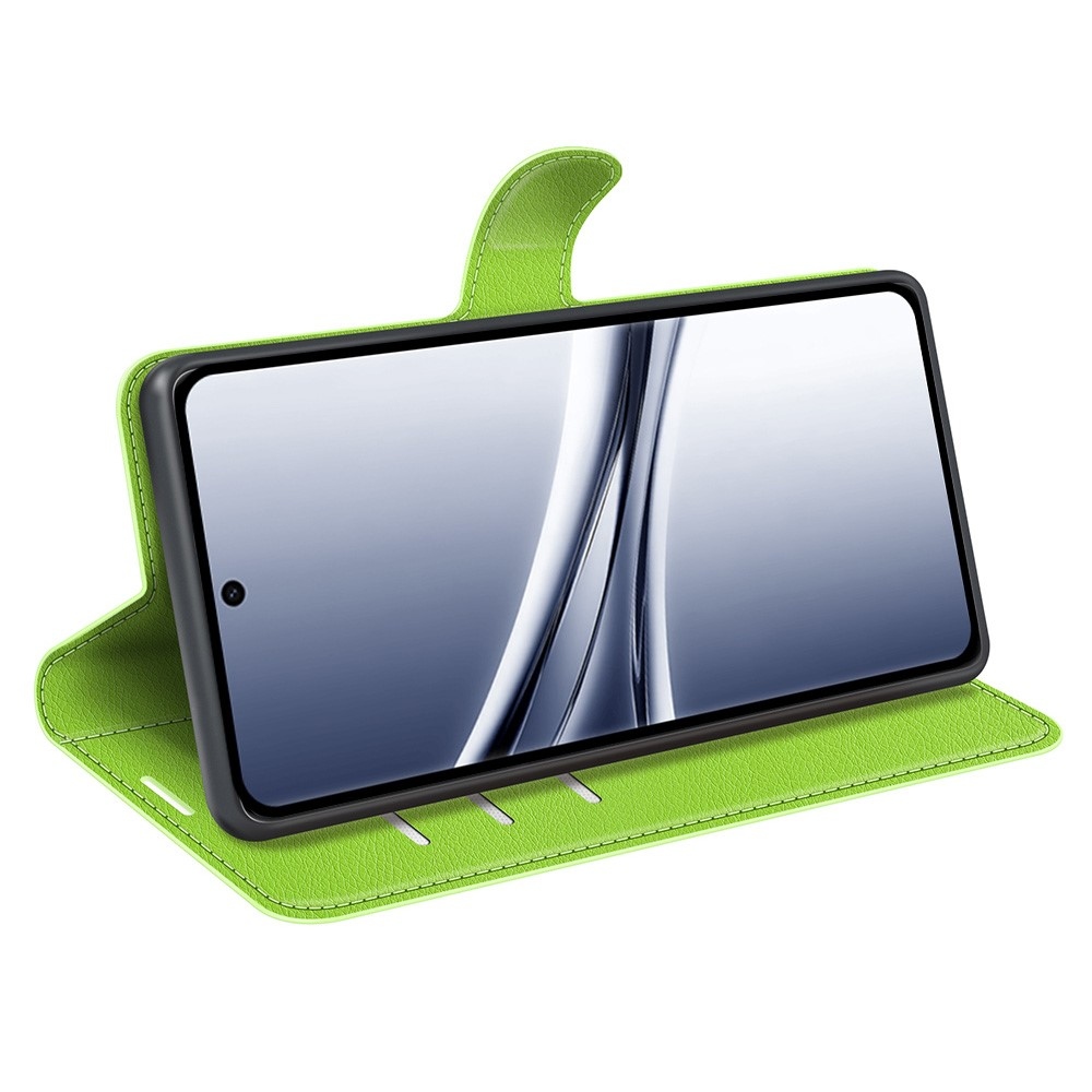 Litchi knižkové púzdro na Xiaomi Redmi Note 15 4G - zelené