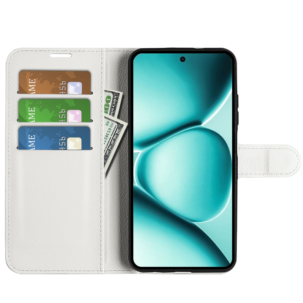 Litchi knižkové puzdro na Xiaomi Redmi Note 15 Pro 5G - biele