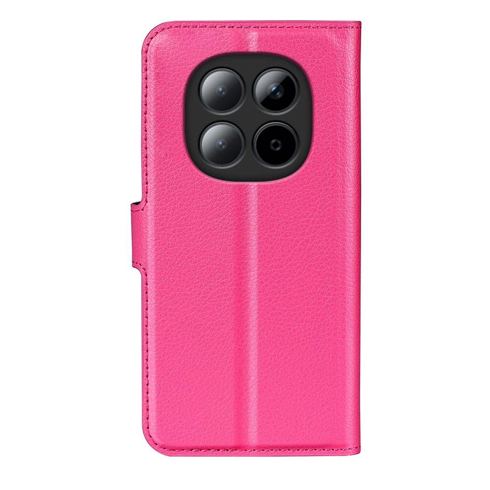 Litchi knižkové puzdro na Xiaomi Redmi Note 15 Pro 5G - rose