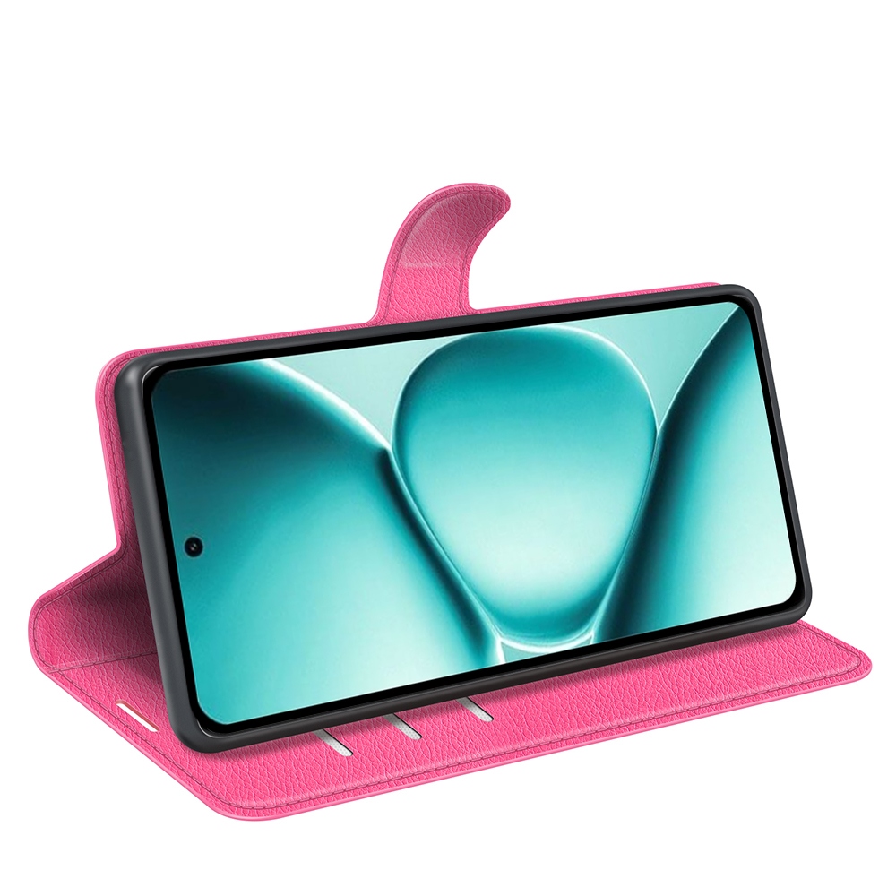 Litchi knižkové puzdro na Xiaomi Redmi Note 15 Pro 5G - rose