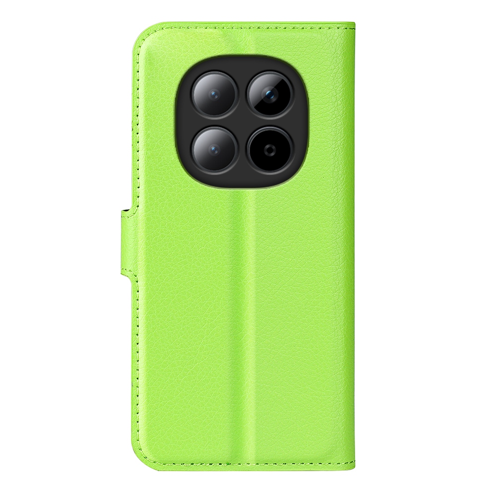 Litchi knižkové puzdro na Xiaomi Redmi Note 15 Pro+ 5G - zelené