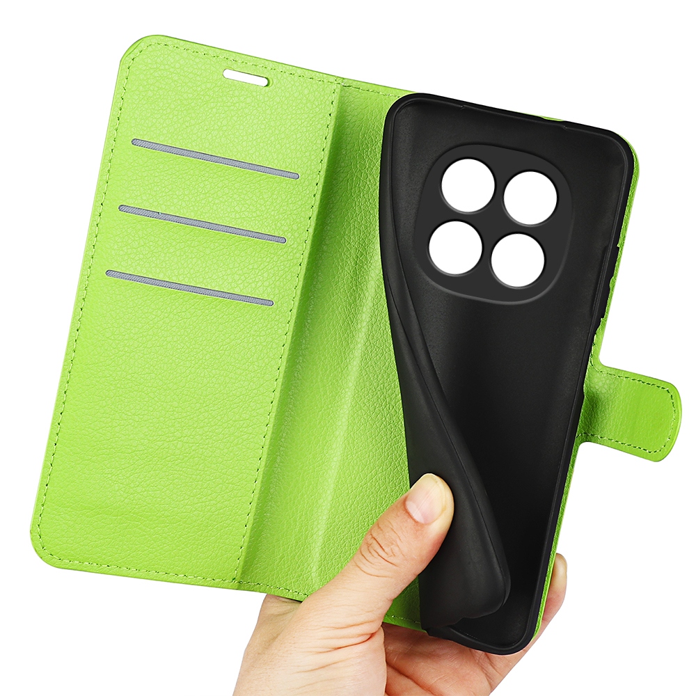 Litchi knižkové puzdro na Xiaomi Redmi Note 15 Pro 5G - zelené