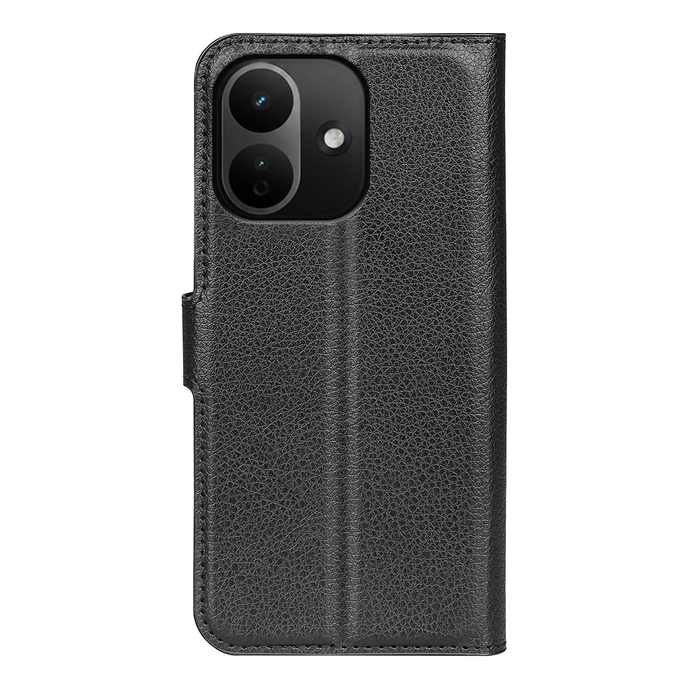 Litchi knižkové púzdro na Xiaomi Redmi Note 17 Pro 5G - čierne