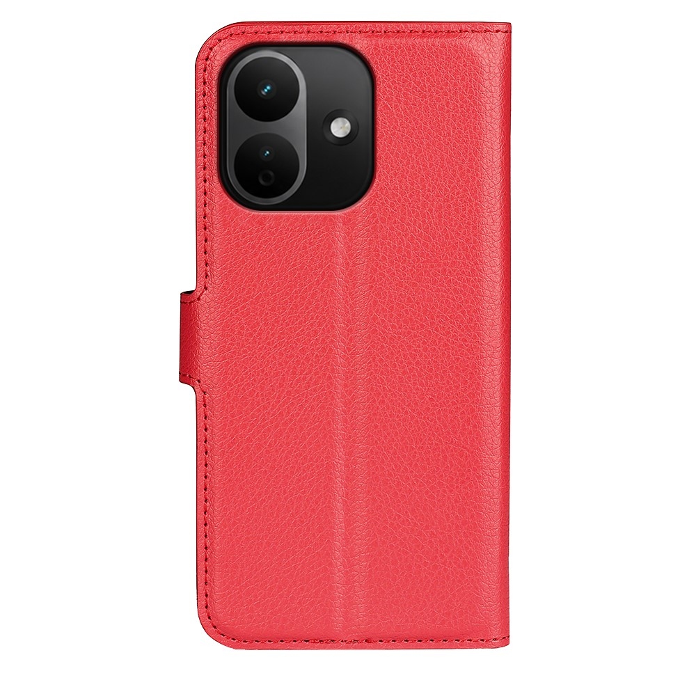 Litchi knižkové puzdro na Xiaomi Redmi Note 17 Pro 5G - červené