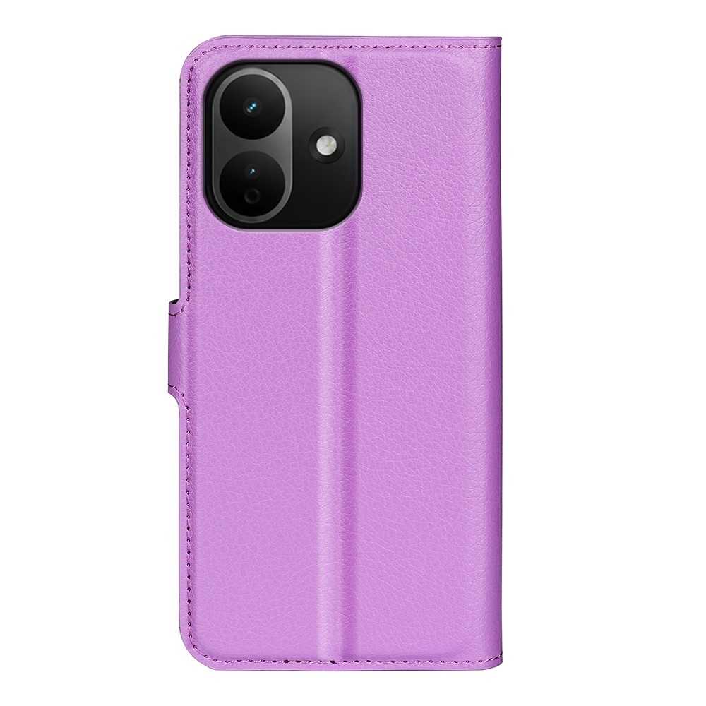 Litchi knižkové puzdro na Xiaomi Redmi Note 17 Pro 5G - fialové