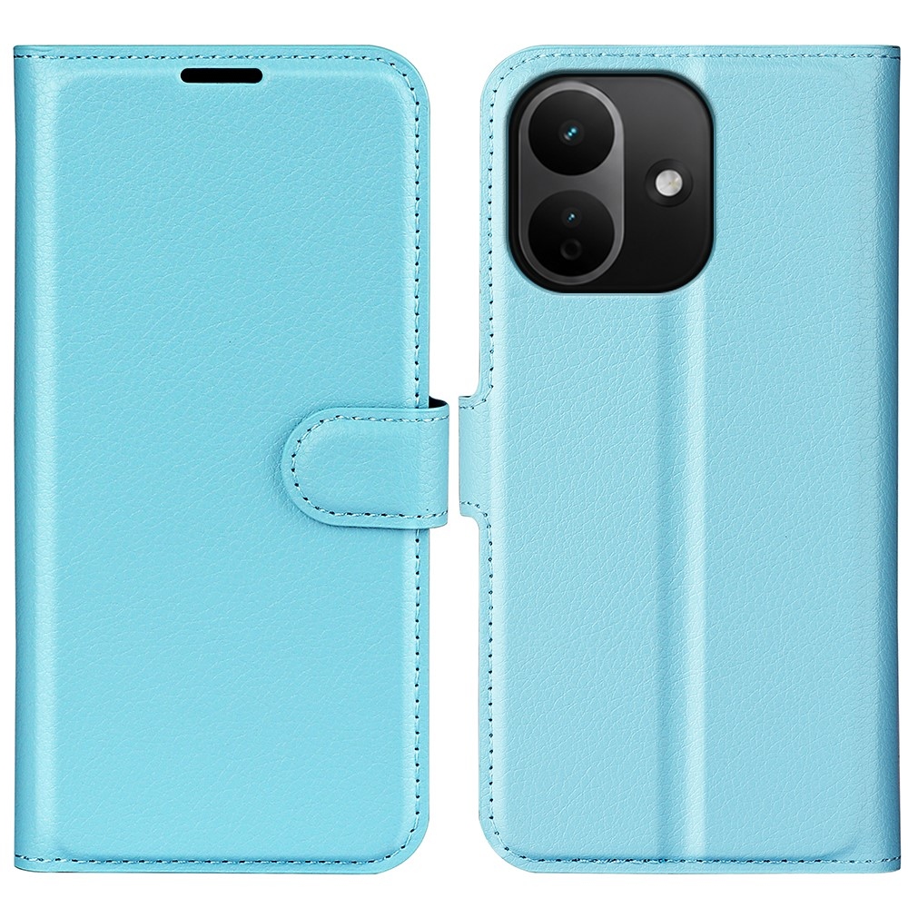 Litchi knižkové púzdro na Xiaomi Redmi Note 17 Pro 5G - modré