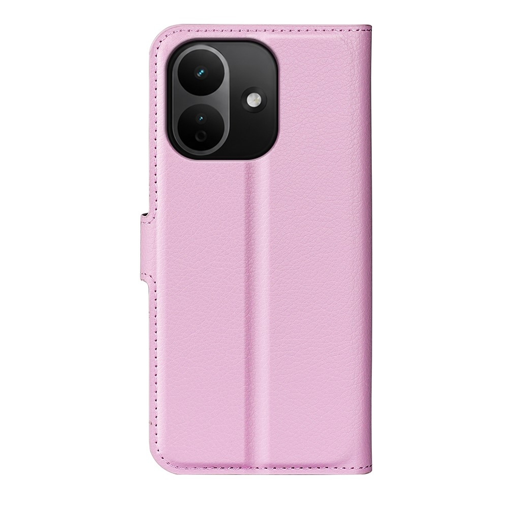 Litchi knižkové puzdro na Xiaomi Redmi Note 17 Pro 5G - ružové