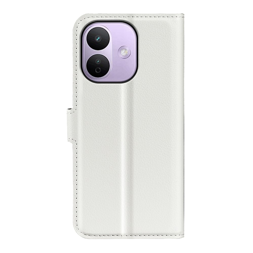 Litchi knižkové púzdro na Xiaomi Redmi Note 17 Pro Max 5G - biele