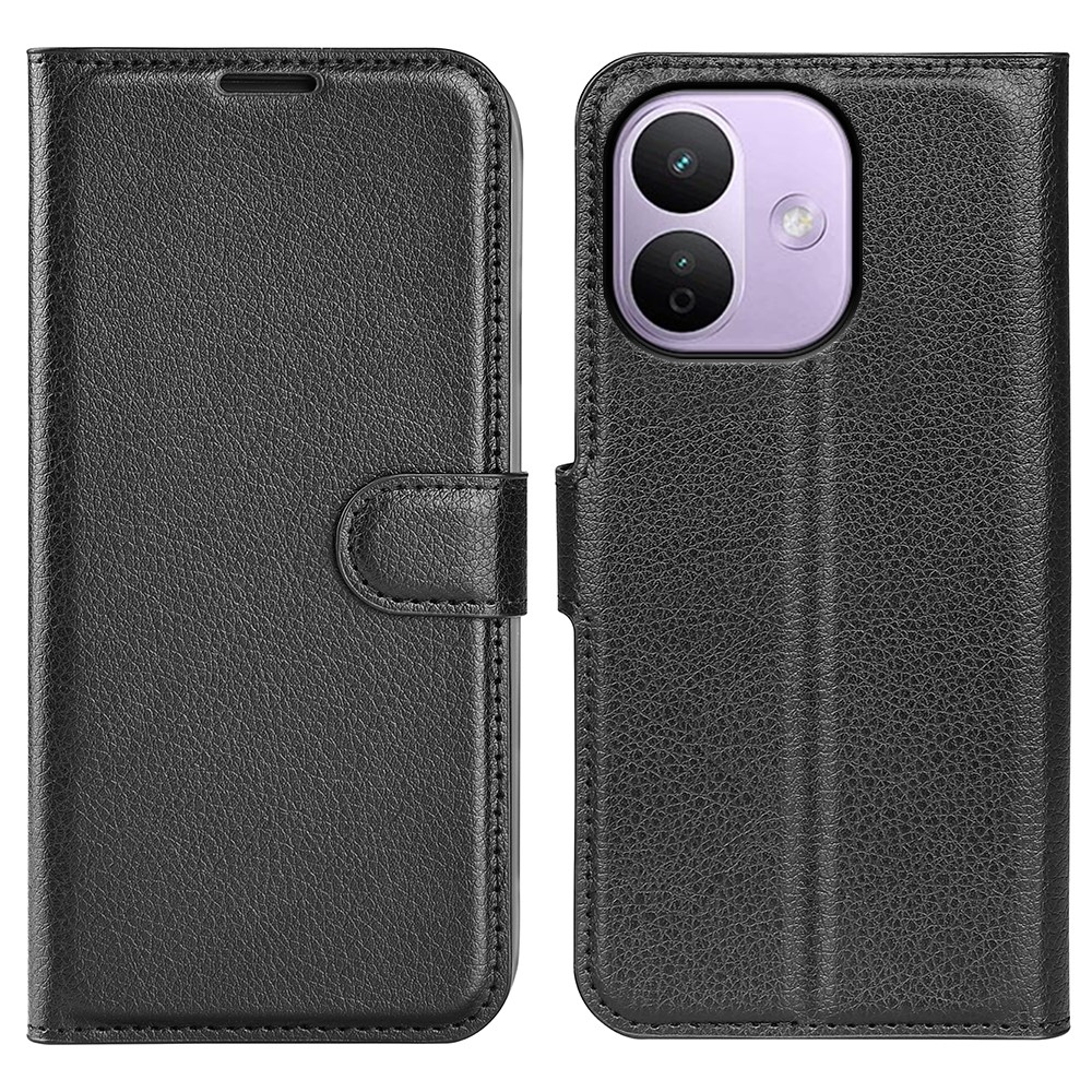 Litchi knižkové púzdro na Xiaomi Redmi Note 17 Pro Max 5G - čierne