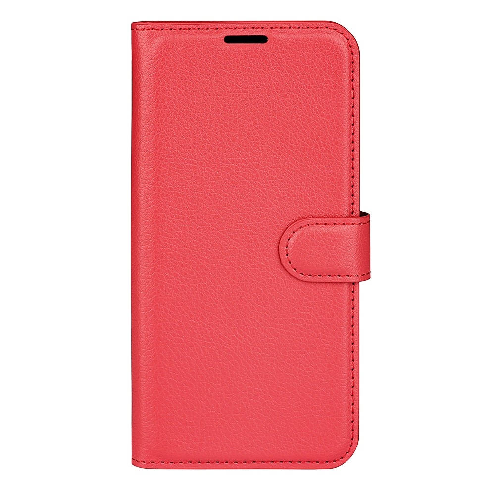 Litchi knižkové puzdro na Xiaomi Redmi Note 17 Pro Max 5G - červené