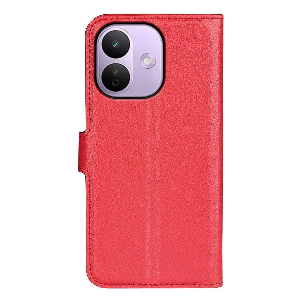 Litchi knižkové puzdro na Xiaomi Redmi Note 17 Pro Max 5G - červené