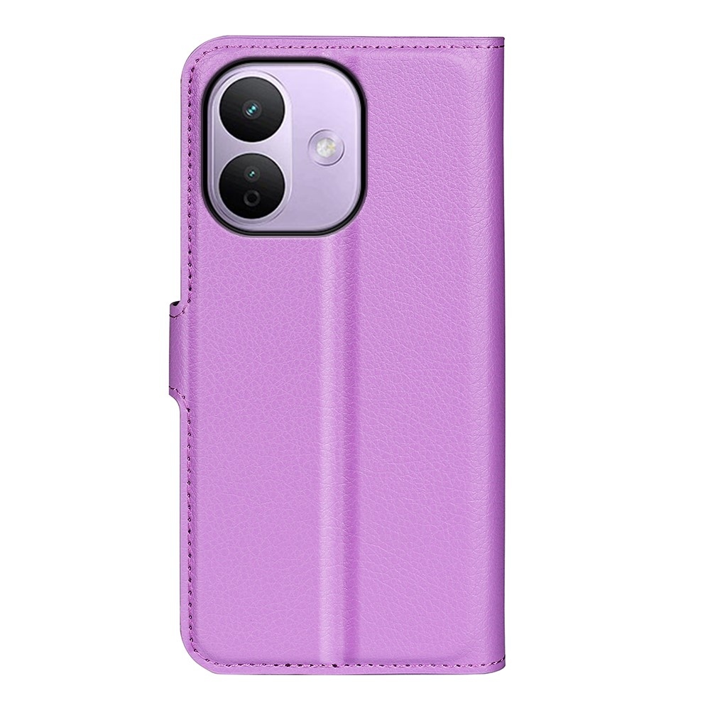 Litchi knižkové puzdro na Xiaomi Redmi Note 17 Pro Max 5G - fialové