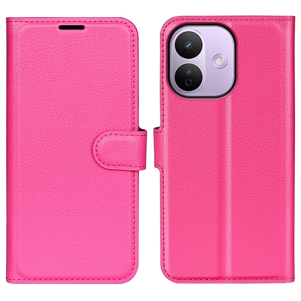 Litchi knižkové puzdro na Xiaomi Redmi Note 17 Pro Max 5G - rose