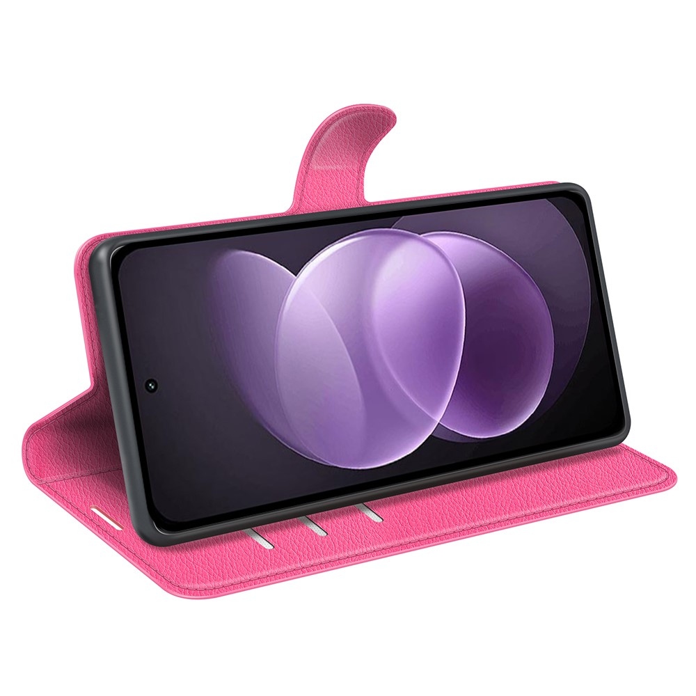 Litchi knižkové puzdro na Xiaomi Redmi Note 17 Pro Max 5G - rose