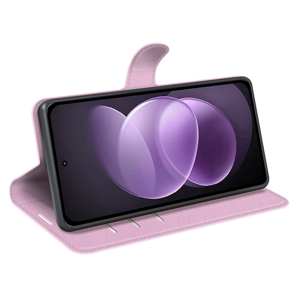 Litchi knižkové púzdro na Xiaomi Redmi Note 17 Pro Max 5G - ružové