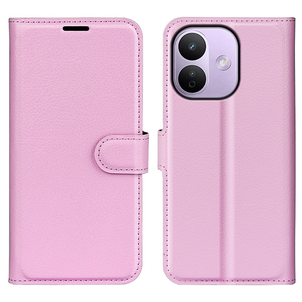 Litchi knižkové púzdro na Xiaomi Redmi Note 17 Pro Max 5G - ružové