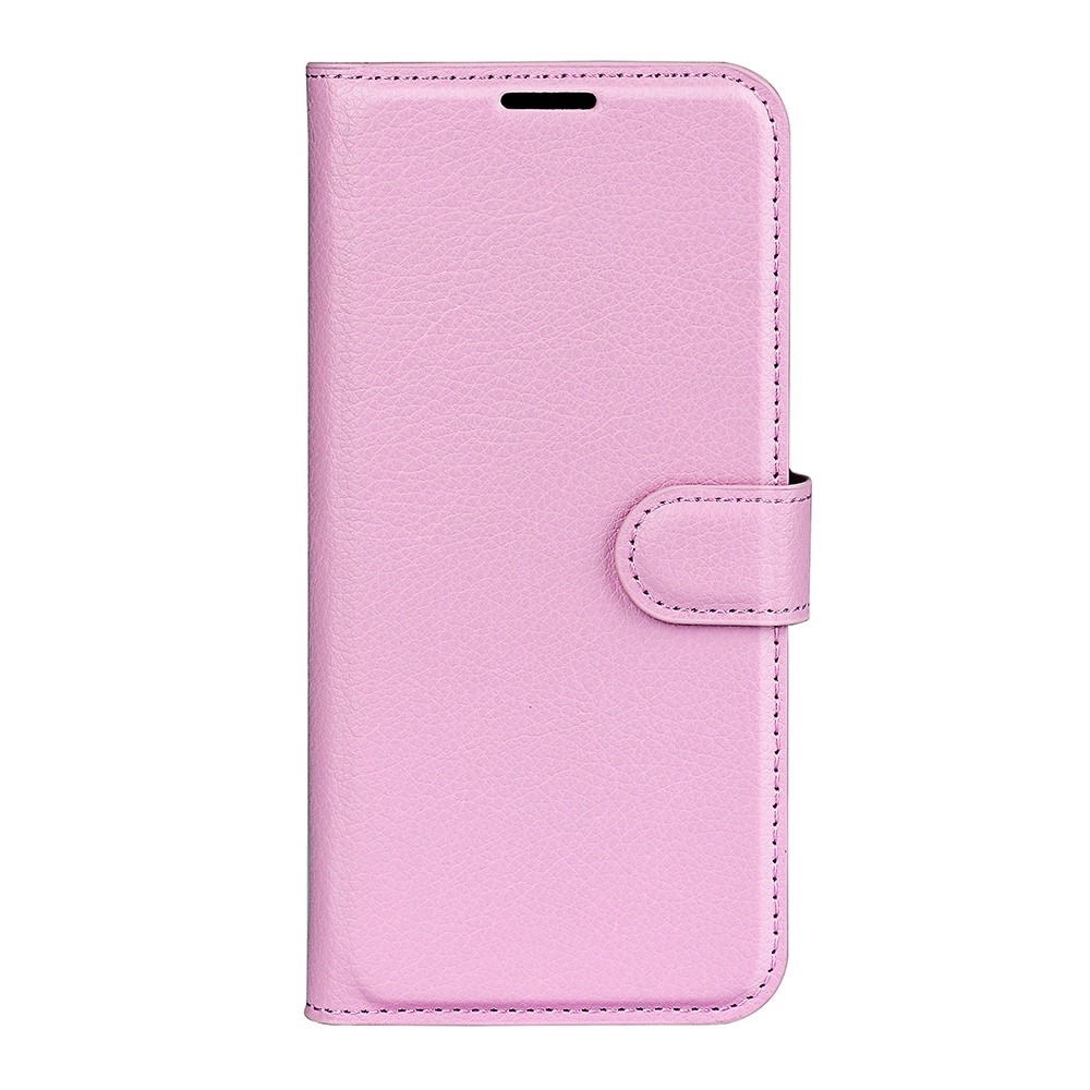 Litchi knižkové púzdro na Xiaomi Redmi Note 17 Pro Max 5G - ružové