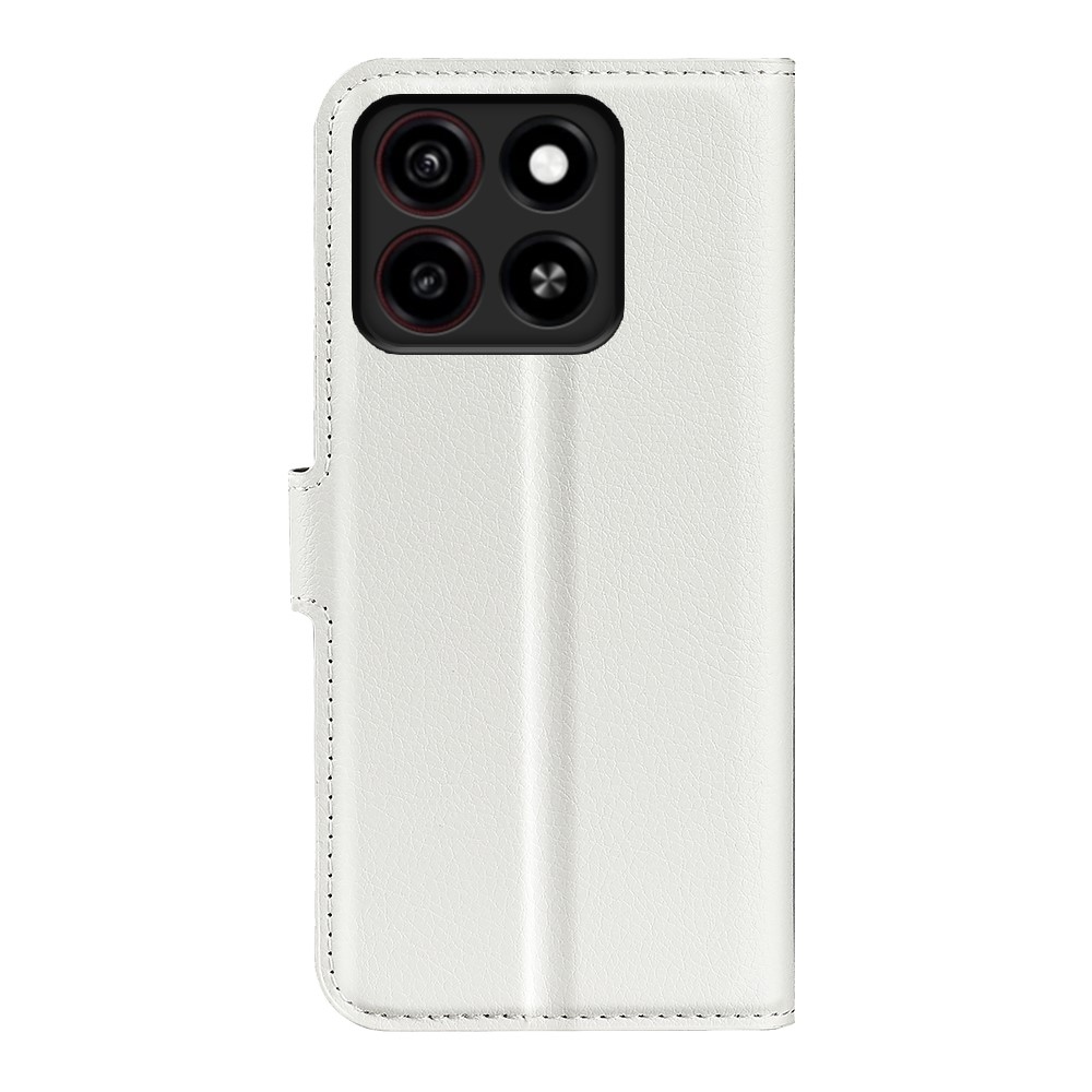 Litchi knižkové puzdro na ZTE Blade A35 - biele