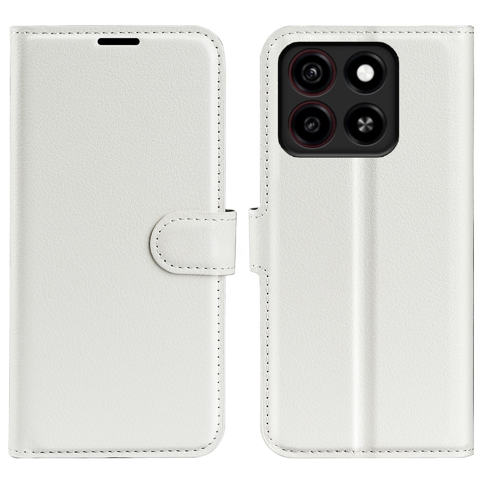Litchi knižkové puzdro na ZTE Blade A35 - biele
