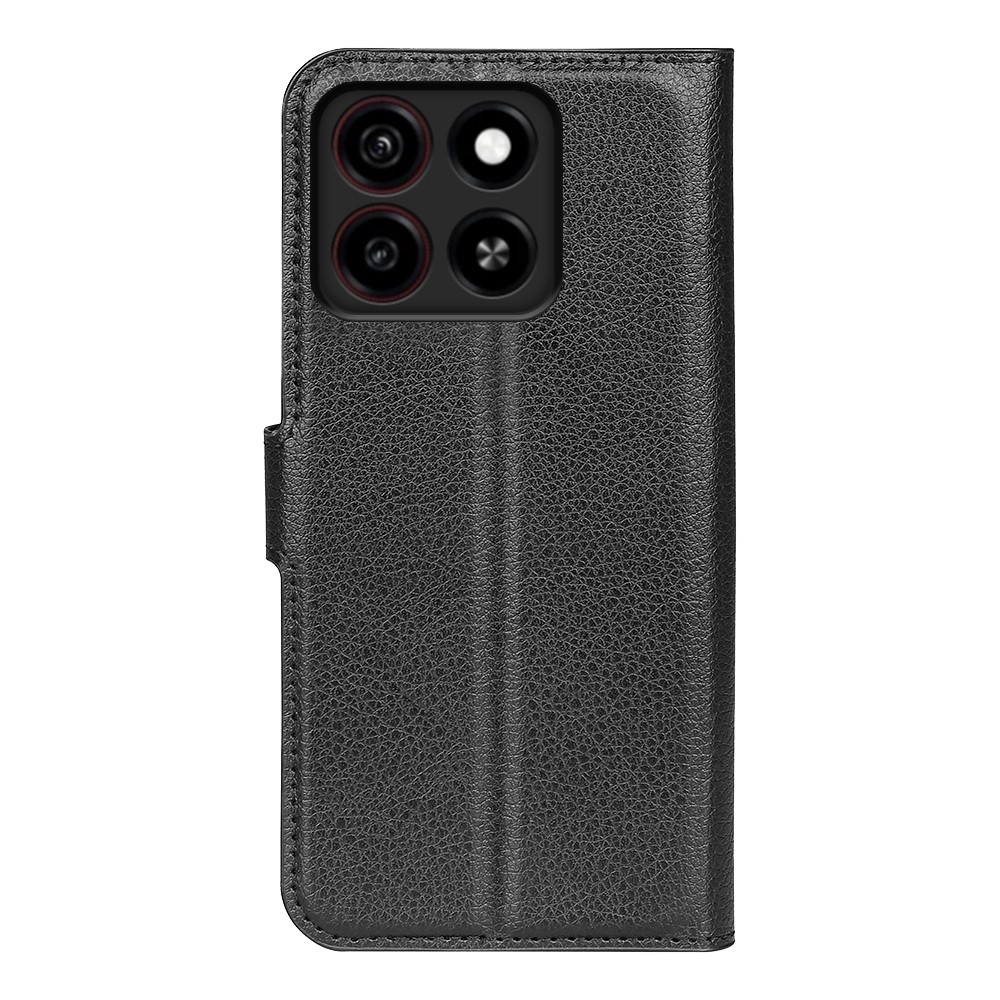 Litchi knižkové puzdro na ZTE Blade A35 - čierne