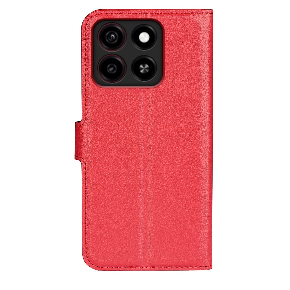 Litchi knižkové puzdro na ZTE Blade A35 - červené