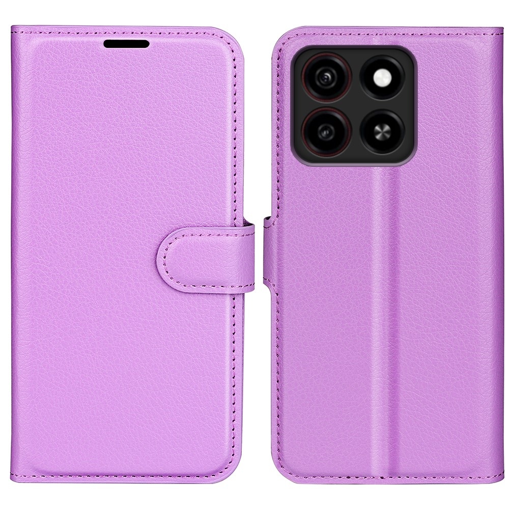 Litchi knižkové puzdro na ZTE Blade A35 - fialové