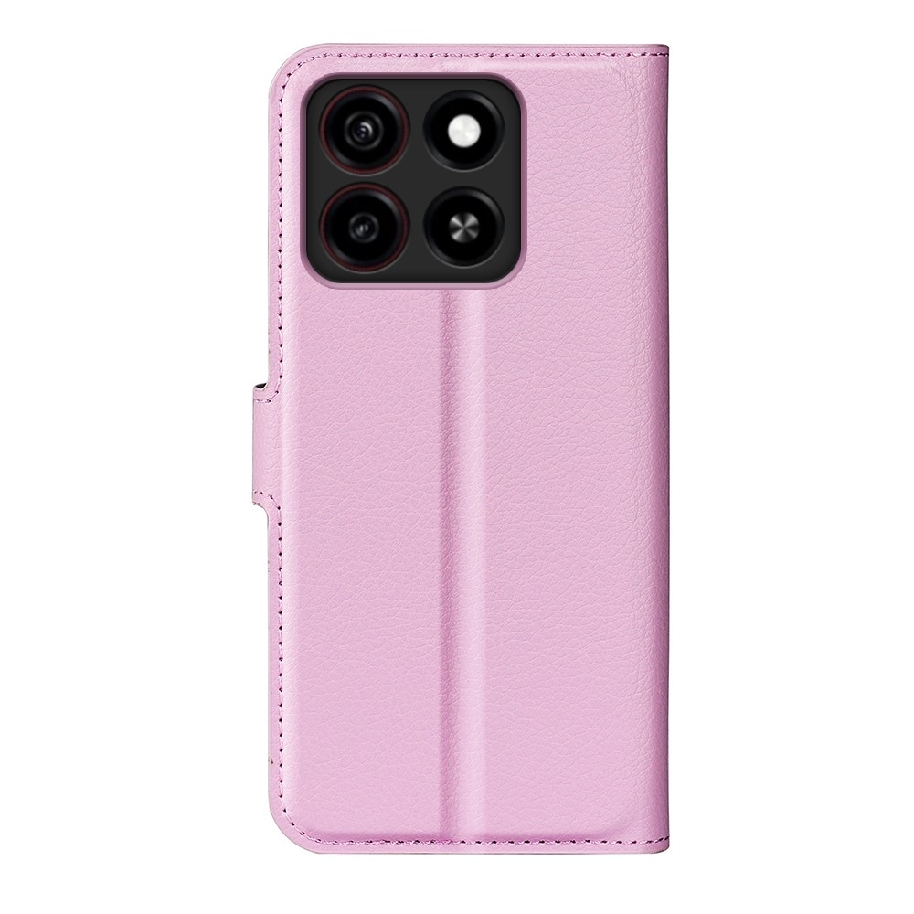Litchi knižkové puzdro na ZTE Blade A35 - ružové