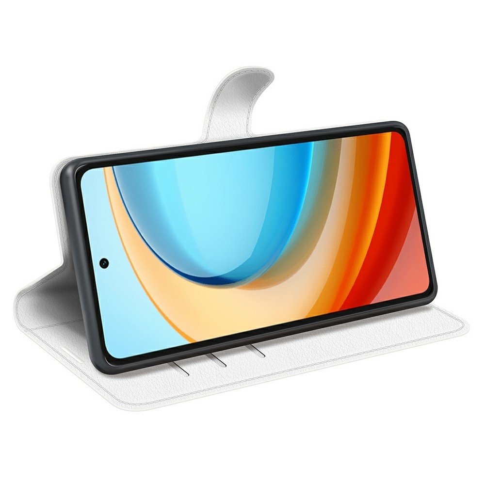 Litchi knižkové puzdro na ZTE Blade A75 5G - biele