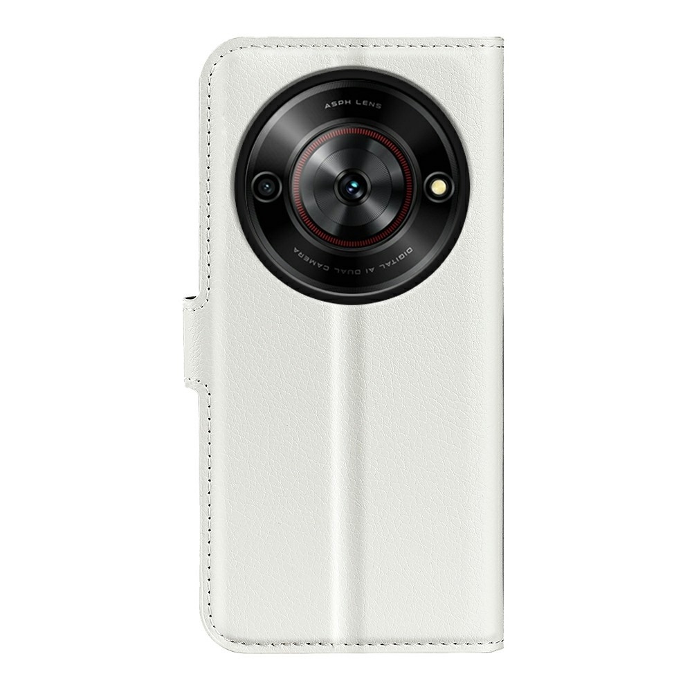 Litchi knižkové puzdro na ZTE Blade A75 5G - biele
