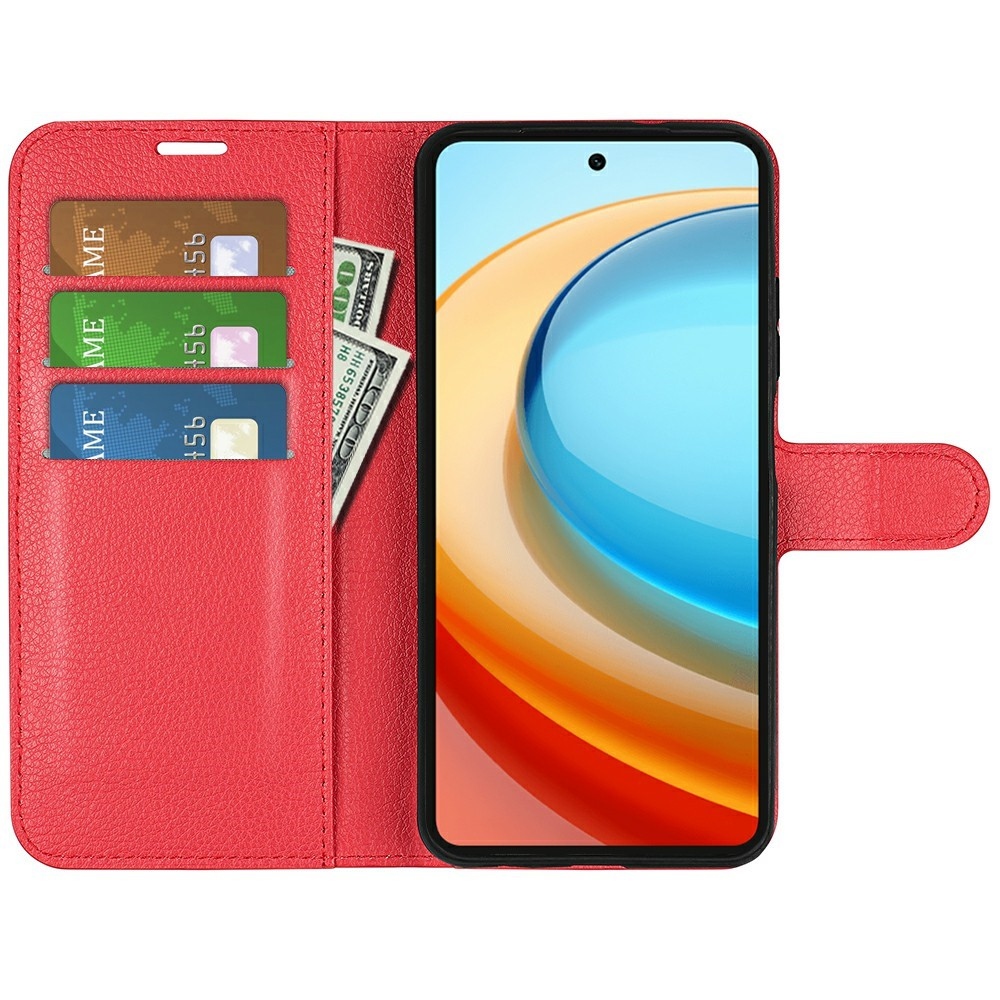 Litchi knižkové puzdro na ZTE Blade A75 5G - červené