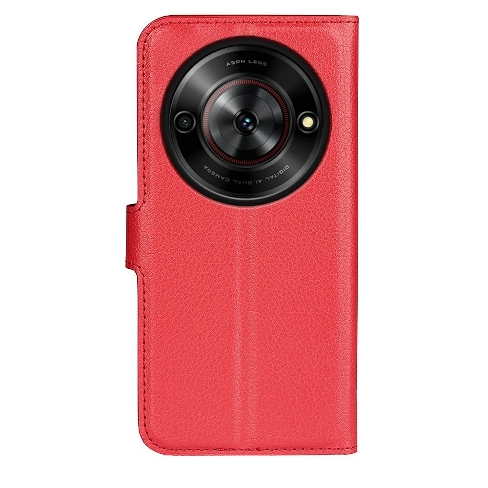 Litchi knižkové puzdro na ZTE Blade A75 5G - červené