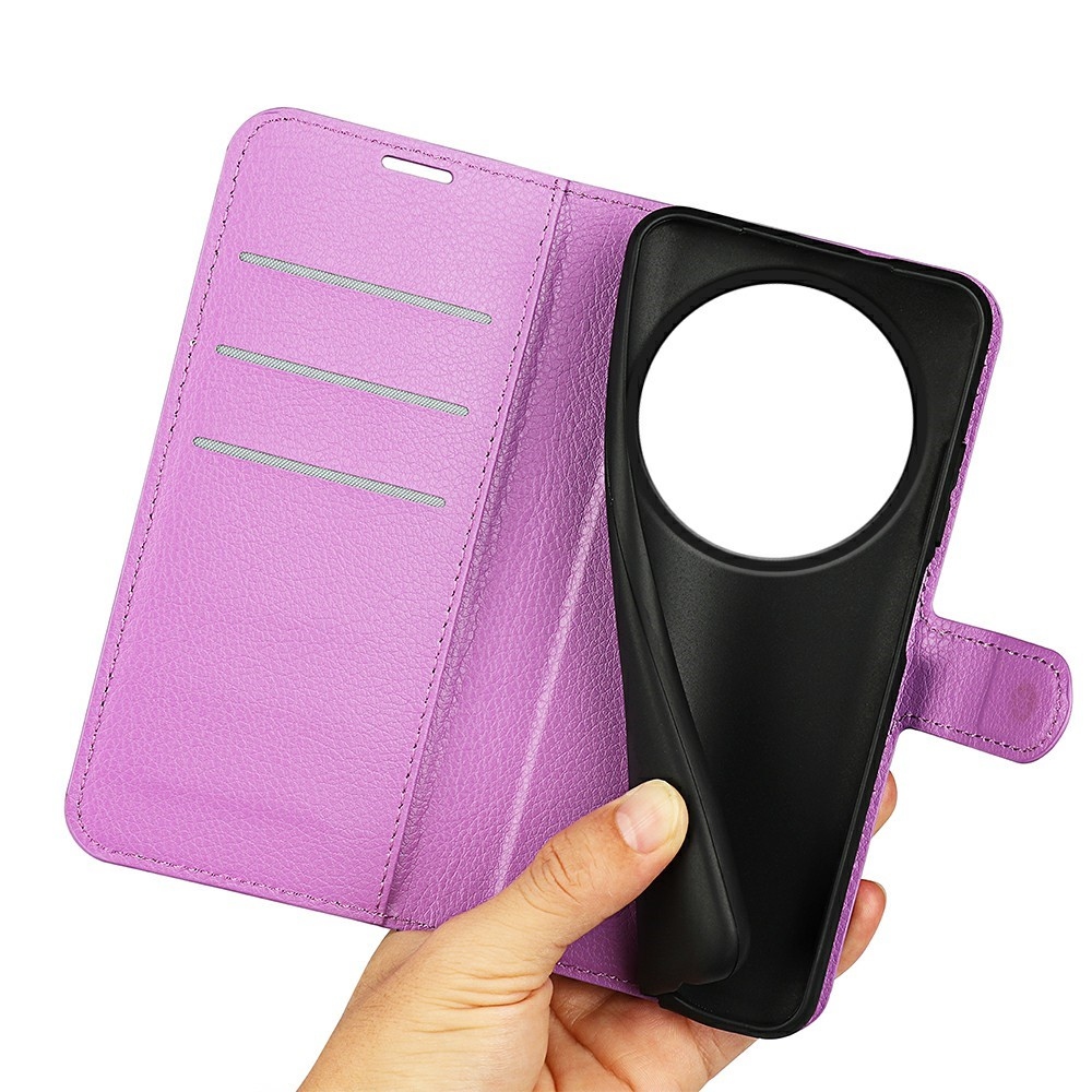 Litchi knižkové puzdro na ZTE Blade A75 5G - fialové