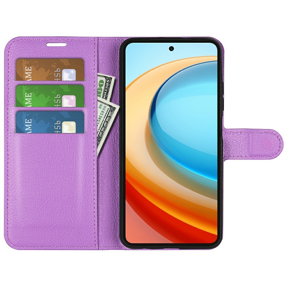 Litchi knižkové puzdro na ZTE Blade A75 5G - fialové