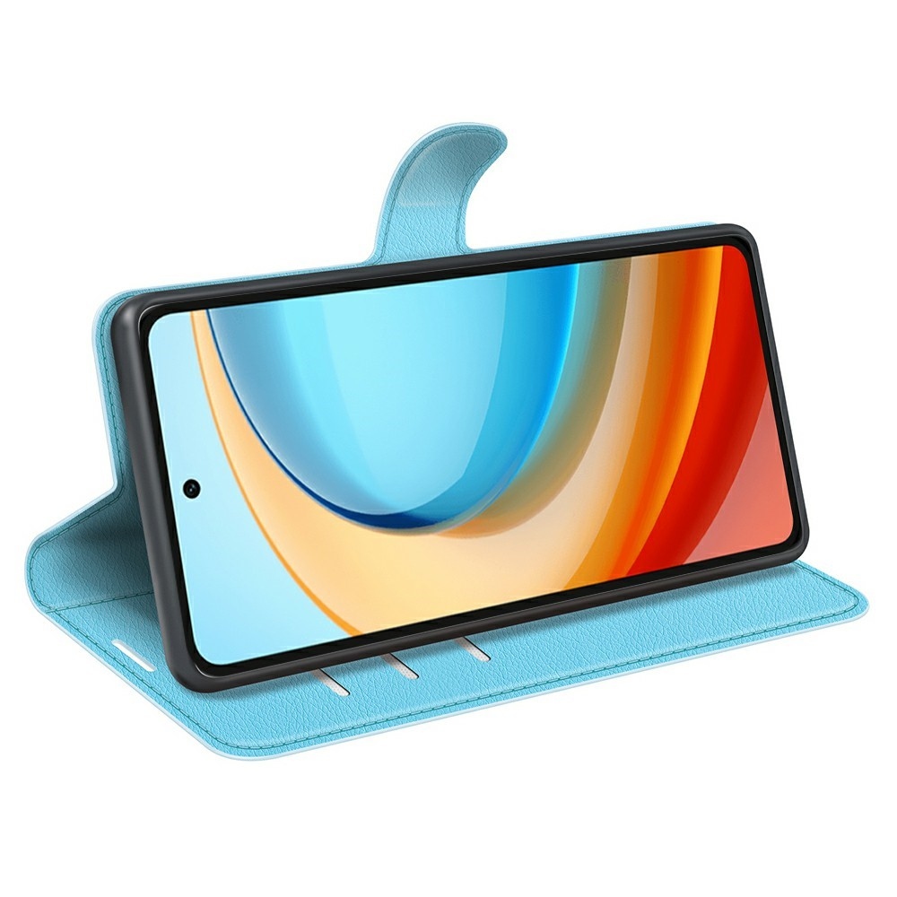 Litchi knižkové puzdro na ZTE Blade A75 5G - modré