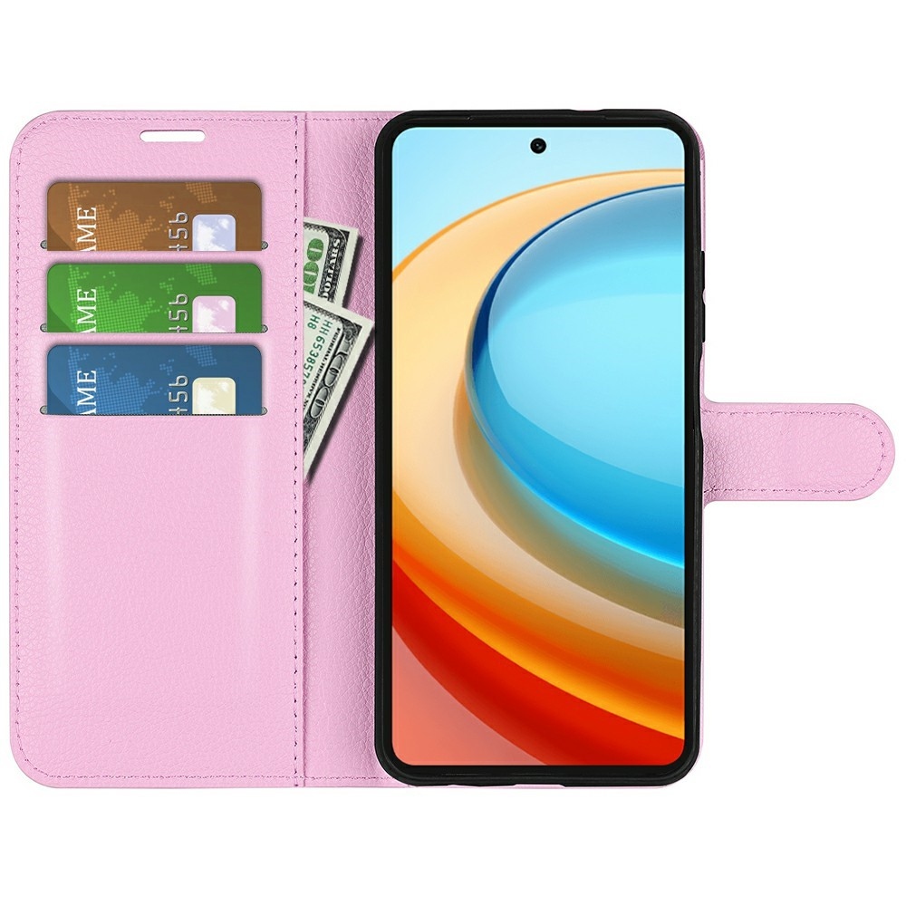 Litchi knižkové puzdro na ZTE Blade A75 5G - ružové