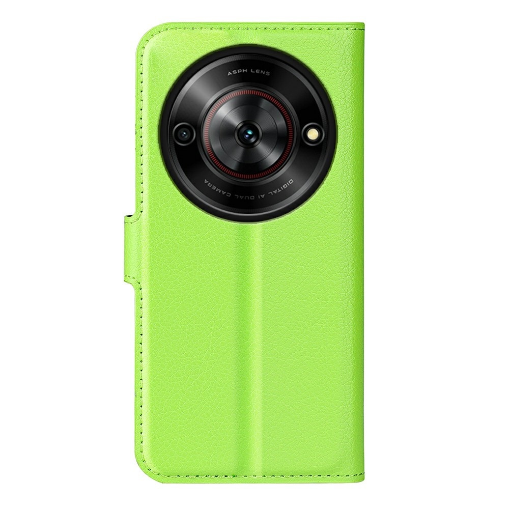 Litchi knižkové puzdro na ZTE Blade A75 5G - zelené