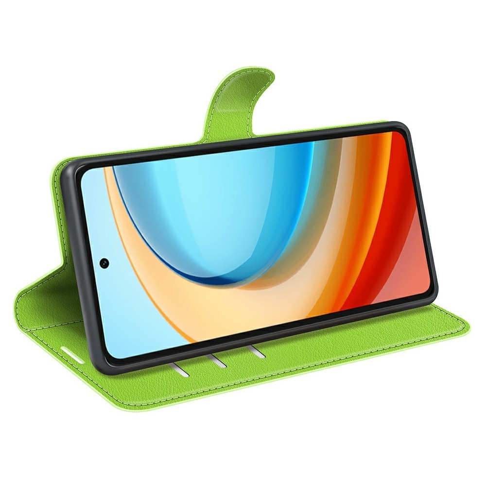 Litchi knižkové puzdro na ZTE Blade A75 5G - zelené