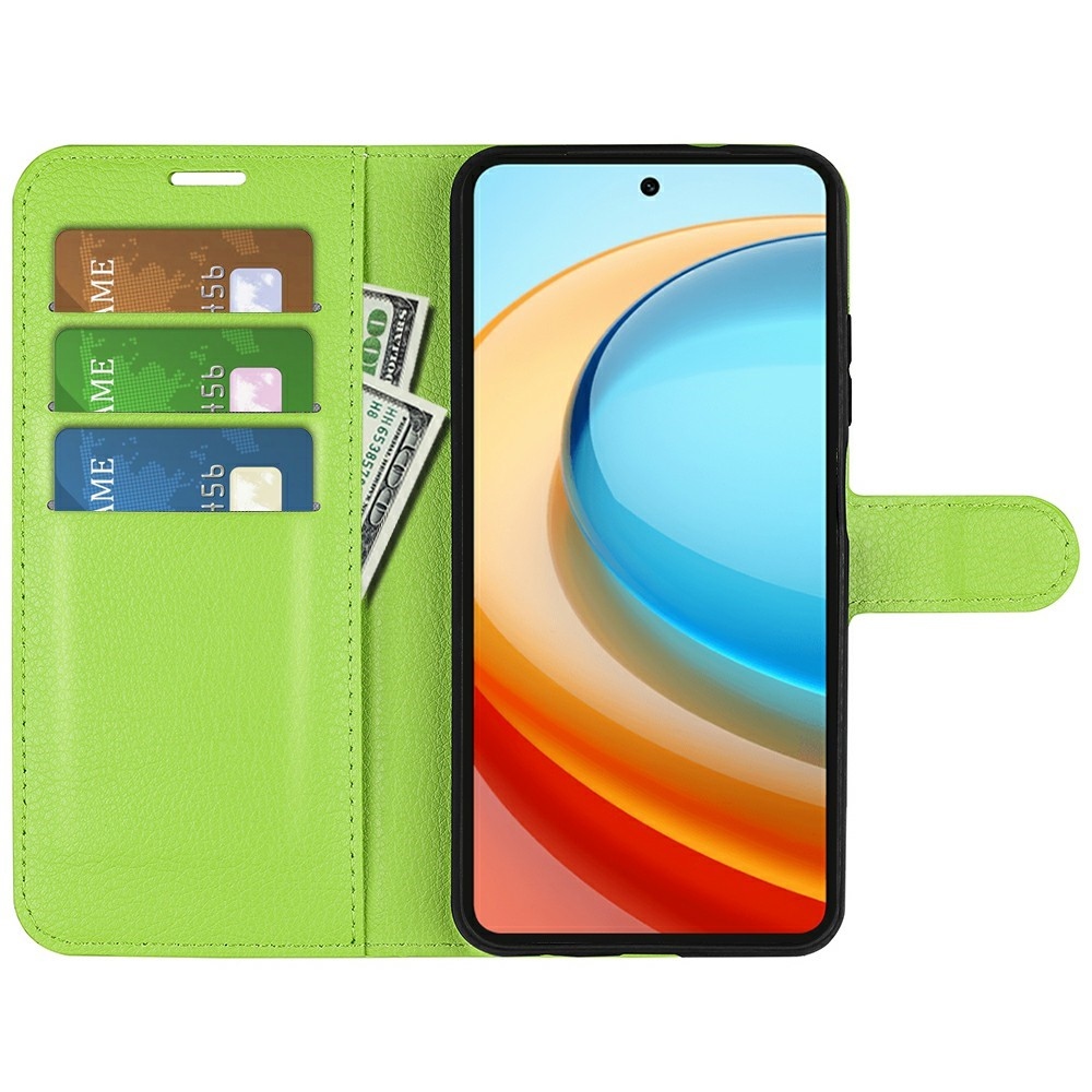 Litchi knižkové puzdro na ZTE Blade A75 5G - zelené