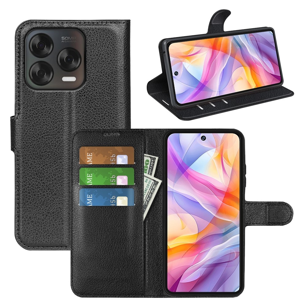 Litchi knižkové puzdro na ZTE Blade V70 Vita - čierne