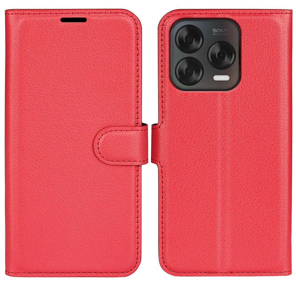 Litchi knižkové puzdro na ZTE Blade V70 Vita - červené