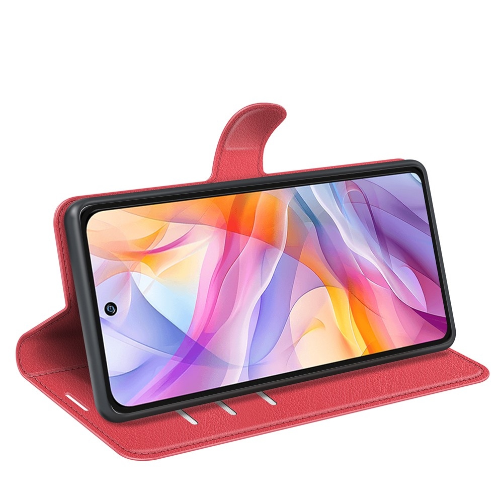 Litchi knižkové puzdro na ZTE Blade V70 Vita - červené