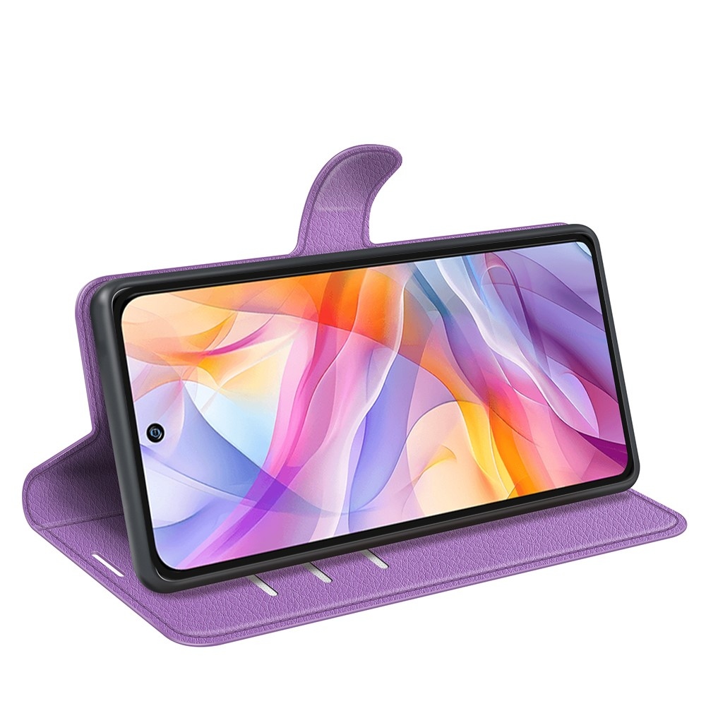 Litchi knižkové puzdro na ZTE Blade V70 Vita - fialové