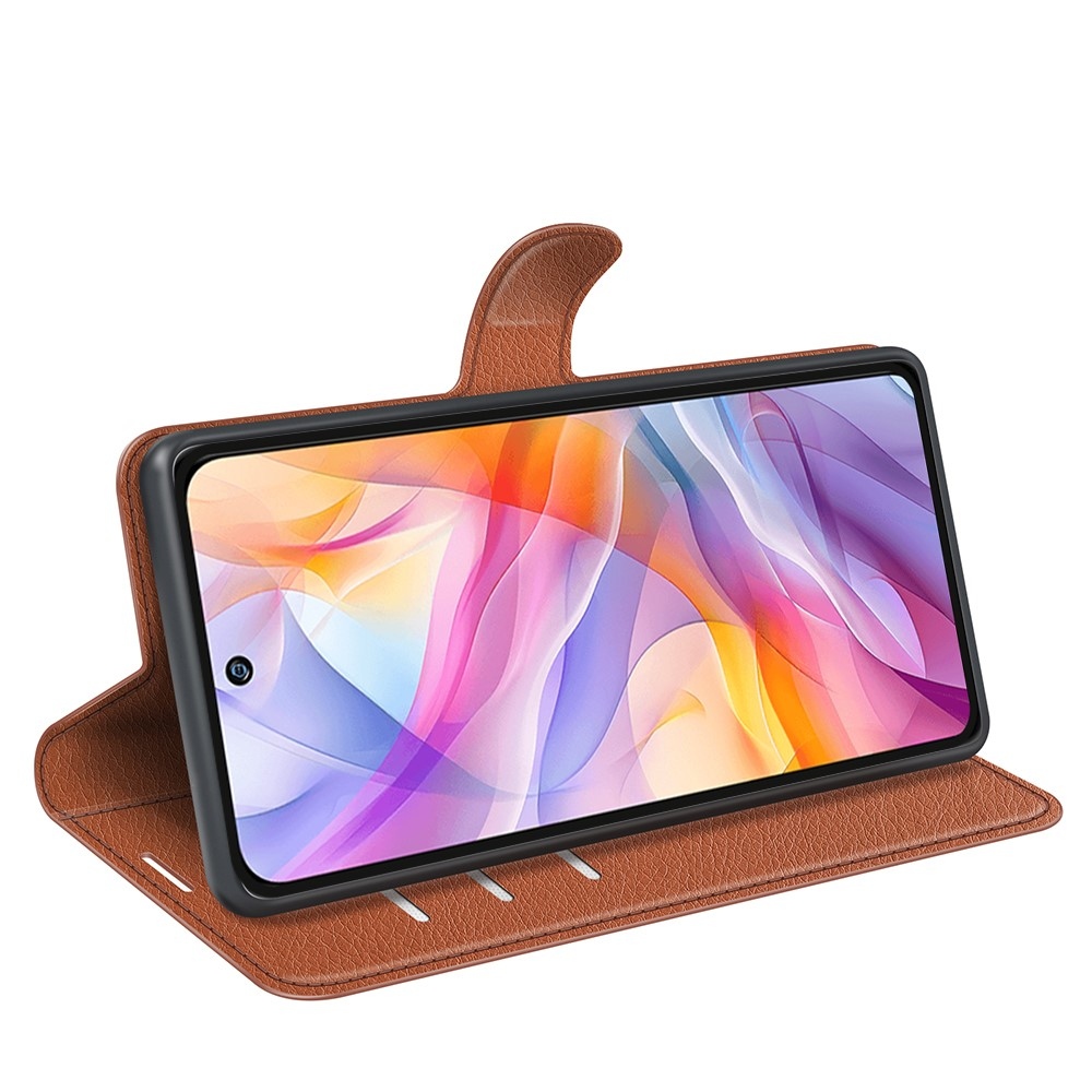 Litchi knižkové puzdro na ZTE Blade V70 Vita - hnedé