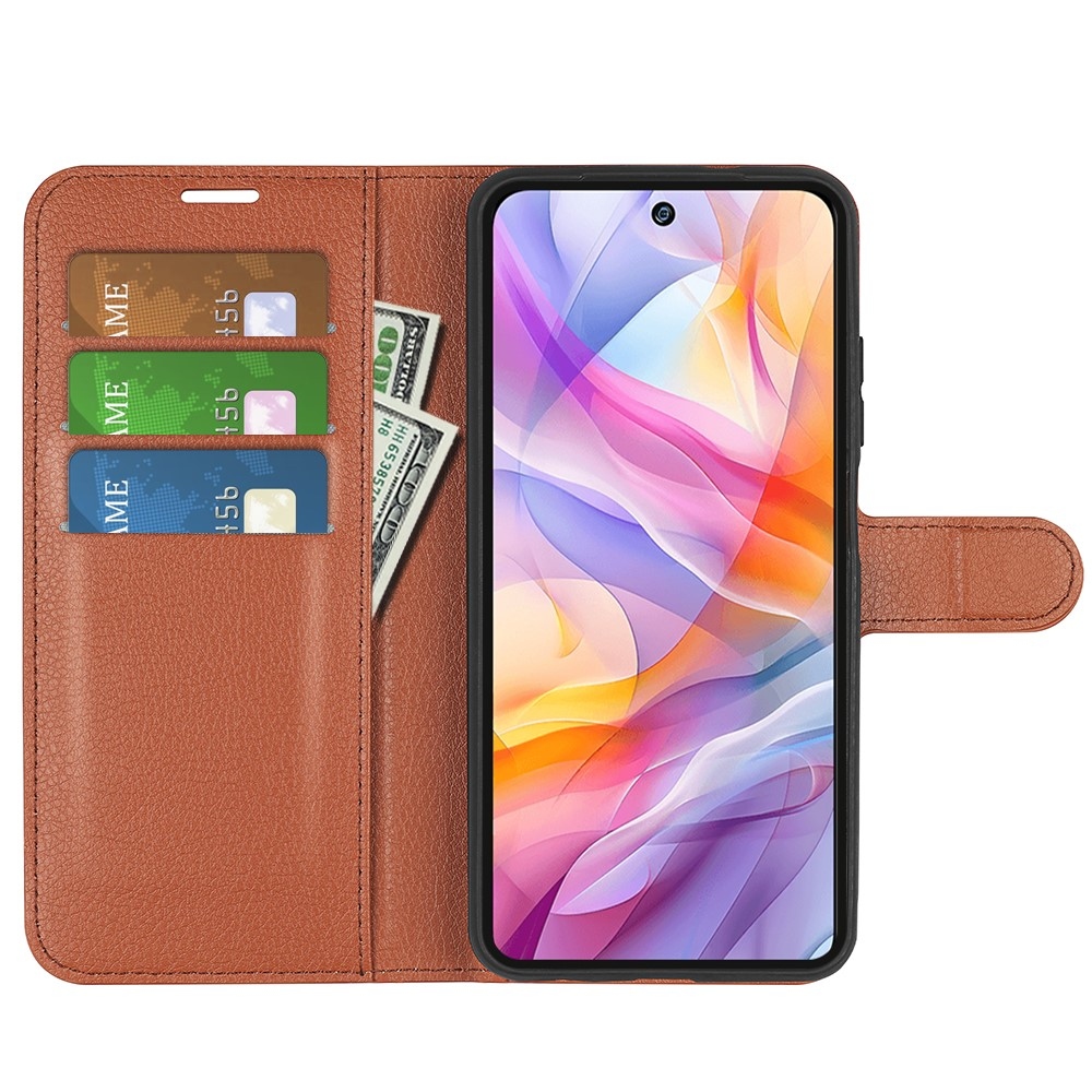 Litchi knižkové puzdro na ZTE Blade V70 Vita - hnedé
