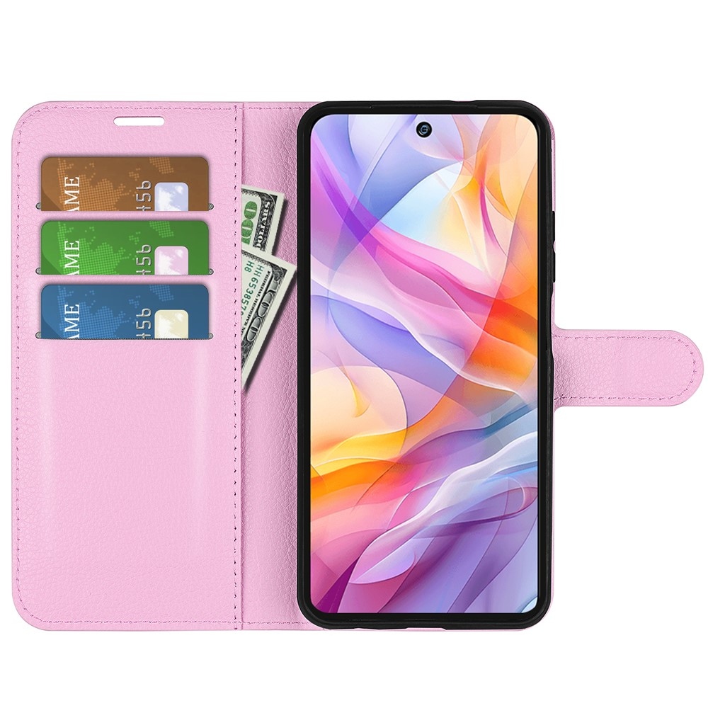 Litchi knižkové puzdro na ZTE Blade V70 Vita - ružové