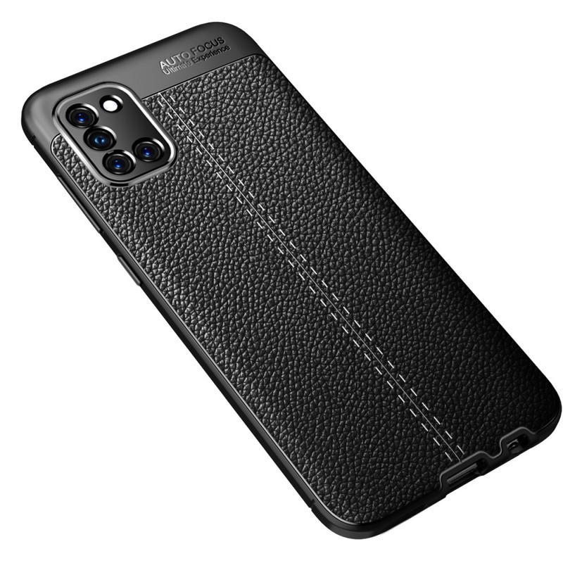 Litchi odolný gélový obal na mobil Samsung Galaxy A31 - čierne