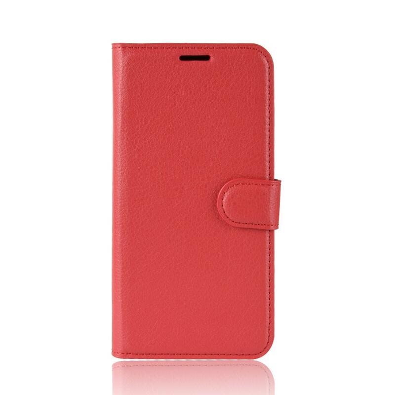 Litchi peňaženkové puzdro na Honor 20/Huawei Nova 5T - červené