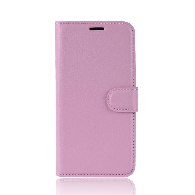 Litchi peňaženkové puzdro na Honor 20/Huawei Nova 5T - ružové